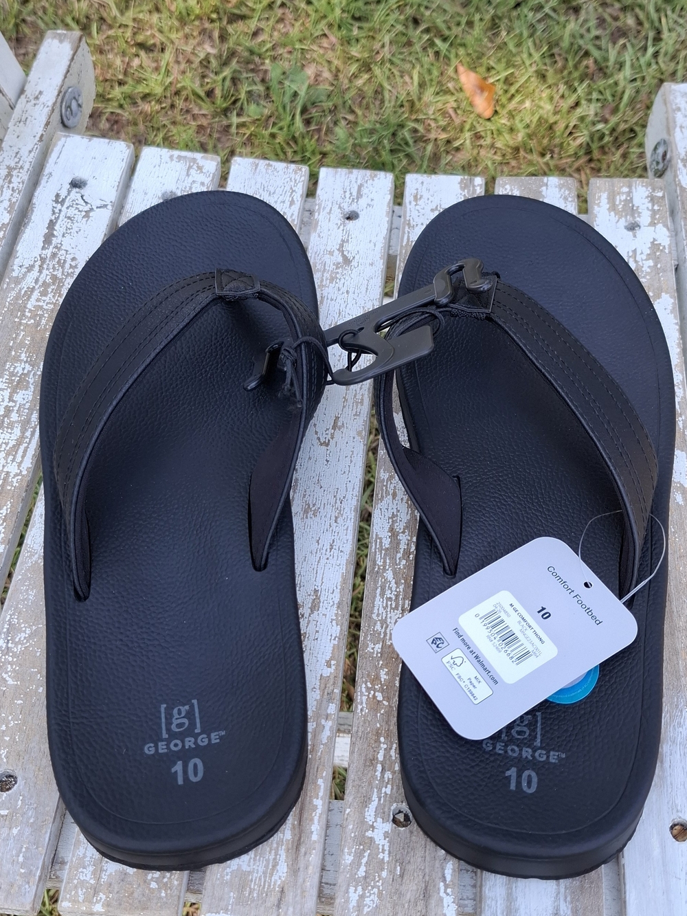 George Black Men's Flip-Flop Sandals